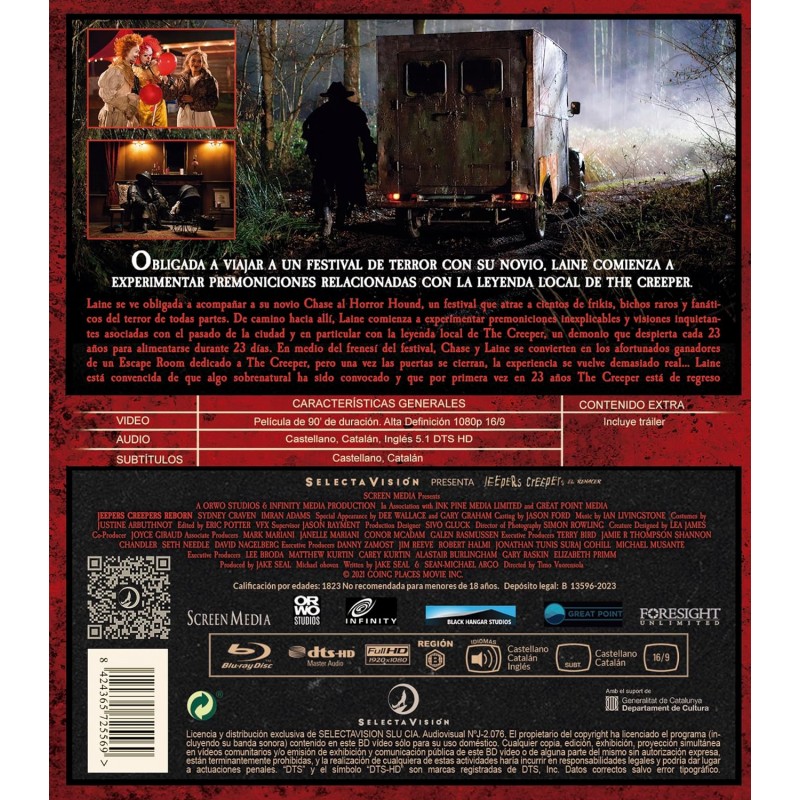 JEEPERS CREEPERS REBORN. Bluray PelÃ­cula. [Bluray]