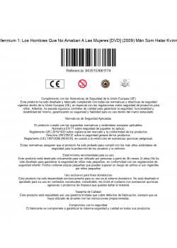 Millennium 1: Los Hombres Que No Amaban A Las Mujeres [DVD] (2009) Män Som Hatar Kvinnor