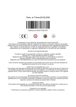 Je T'Aime [DVD]