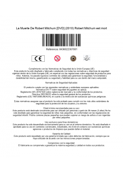La Muerte De Robert Mitchum [DVD] (2010) Robert Mitchum est mort