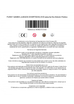 FUNNY GAMES (JUEGOS DIVERTIDOS) DVD estuche fino Edición Público