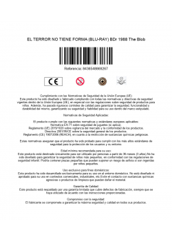 EL TERROR NO TIENE FORMA (BLU-RAY) BDr 1988 The Blob