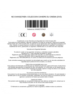 Ne Change Rien [DVD]