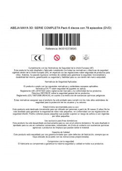 ABEJA MAYA 3D: SERIE COMPLETA Pack 6 discos con 78 episodios (DVD)