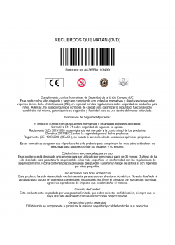 RECUERDOS QUE MATAN (DVD)