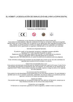 EL HOBBIT: LA DESOLACIÓN DE SMAUG (DVD+BLU-RAY)+COPIA DIGITAL