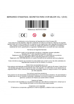 Bernardo Stamateas. Secretos Para Vivir Mejor Vol.1 [DVD]