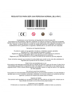REQUISITOS PARA SER UNA PERSONA NORMAL (BLU-RAY)