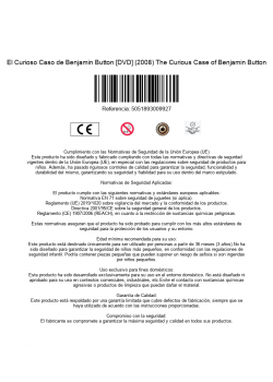 El Curioso Caso de Benjamin Button [DVD] (2008) The Curious Case of Benjamin Button