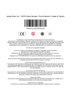 Jackie Chan Vol. 1 3DVD Hiena Salvaje + Furia Oriental II + Matar a Traición