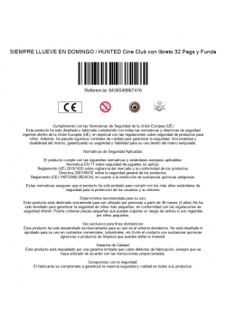 SIEMPRE LLUEVE EN DOMINGO / HUNTED Cine Club con libreto 32 Pags y Funda