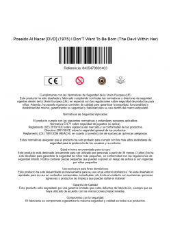 Poseido Al Nacer [DVD] (1975) I Don'T Want To Be Born (The Devil Within Her)