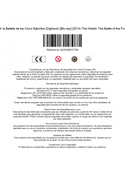 El Hobbit: la Batalla de los Cinco Ejércitos (Digibook) [Blu-ray] (2014) The Hobbit: The Battle of the Five Armies