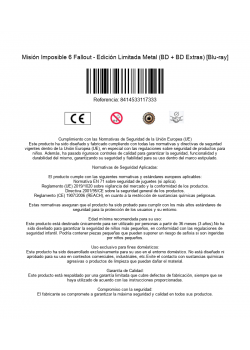Misión Imposible 6 Fallout - Edición Limitada Metal (BD + BD Extras) [Blu-ray]