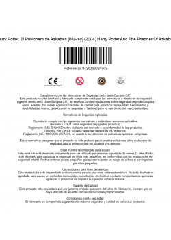 Harry Potter. El Prisionero de Azkaban [Blu-ray] (2004) Harry Potter And The Prisoner Of Azkaban