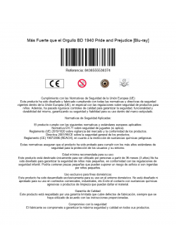 Más Fuerte que el Orgullo BD 1940 Pride and Prejudice [Blu-ray]