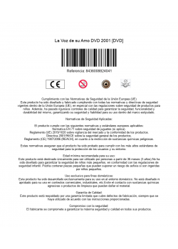 La Voz de su Amo DVD 2001 [DVD]