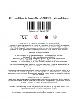 2001: una Odisea del Espacio [Blu-ray] (1968) 2001: a Space Odyssey