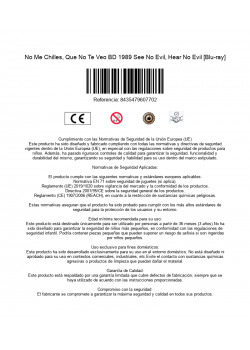No Me Chilles, Que No Te Veo BD 1989 See No Evil, Hear No Evil [Blu-ray]