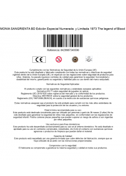 CEREMONIA SANGRIENTA BD Edición Especial Numerada  y Limitada 1973 The legend of Blood Castel