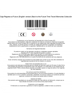 Caja Regreso al Futuro (English version) Back to the Future Time Travel Memories Colección
