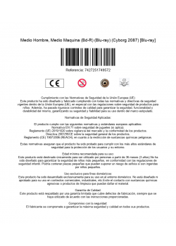 Medio Hombre, Medio Maquina (Bd-R) (Blu-ray) (Cyborg 2087) [Blu-ray]