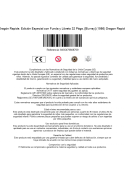 Dragón Rapide. Edición Especial con Funda y Libreto 32 Págs. [Blu-ray] (1986) Dragon Rapide