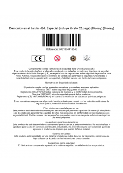 Demonios en el Jardin - Ed. Especial (incluye libreto 32 pags) (Blu-ray) [Blu-ray]