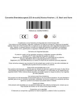 Concertos Brandebourgeois [CD de audio] Musica Amphion, J.S. Bach and None