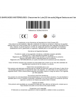 LES BARICADES MISTÉRIEUSES: Chaconnes for Lute [CD de audio] Miguel Sedoura and Varios