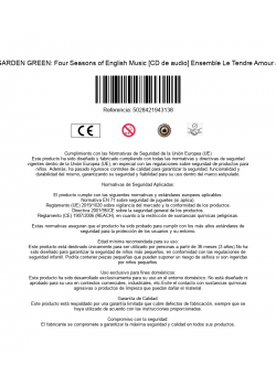 ALL IN A GARDEN GREEN: Four Seasons of English Music [CD de audio] Ensemble Le Tendre Amour and Varios