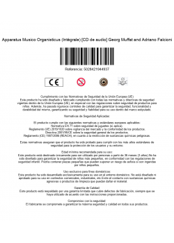Apparatus Musico Organisticus (Intégrale) [CD de audio] Georg Muffat and Adriano Falcioni